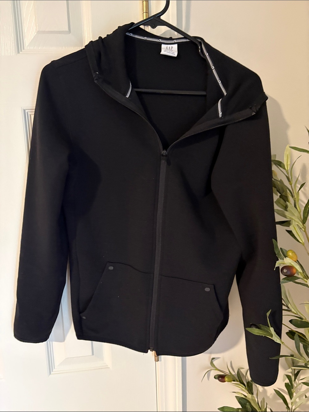 GAP Black Full-Zip Hooded Jacket
